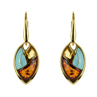 Orecchini in argento con Ambra Baltica