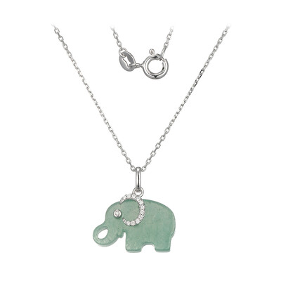 Collana in argento con Avventurina Verde