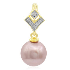 Ciondolo in oro con Perla Ming Rosa (TPC)