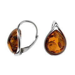 Orecchini in argento con Ambra Baltica