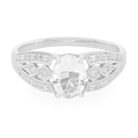 Anello in argento con Petalite