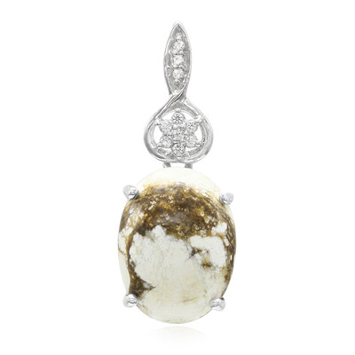 Ciondolo in argento con Magnesite