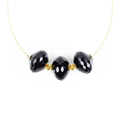 Collana in acciaio inossidabile con Onice Nero