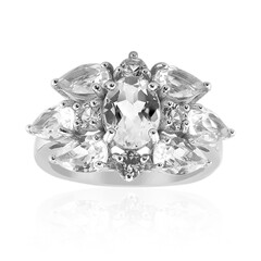 Anello in argento con Topazio Bianco