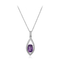 Collana in argento con Ametista Zambiana