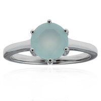 Anello in argento con Calcedonio Acqua
