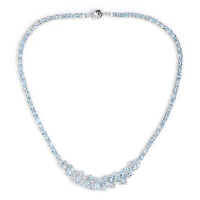 Collana in argento con Topazio Blu Cielo