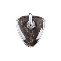 Ciondolo in argento con Legno Fossile