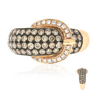 Anello in oro con Diamante Cioccolato SI2