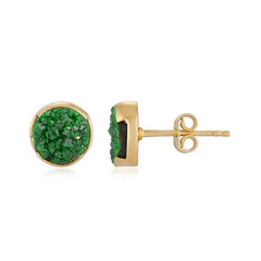 Orecchini in argento con Uvarovite