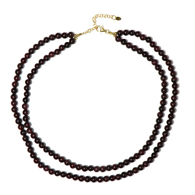 Collana in argento con Granato Mozambico (Riya)