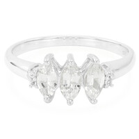 Anello in argento con Zaffiro Bianco
