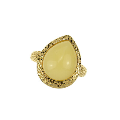 Anello in argento con Ambra Baltica (dagen)