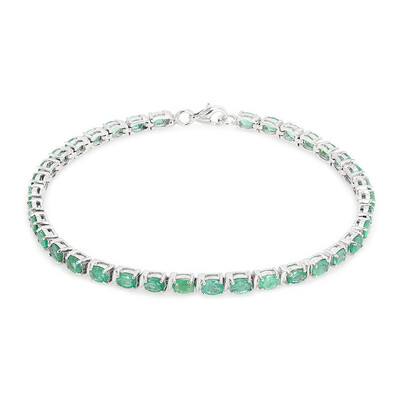 Bracciale in argento con Smeraldo Zambia