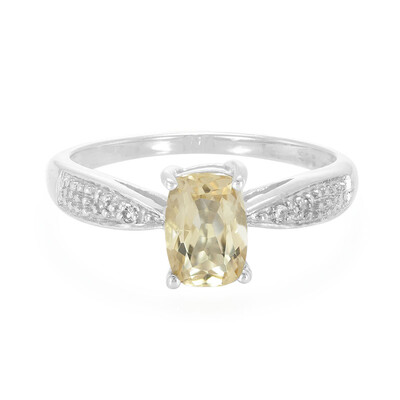 Anello in argento con Quarzo Champagne