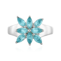 Anello in argento con Apatite Blu