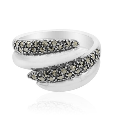 Anello in argento con Marcassite