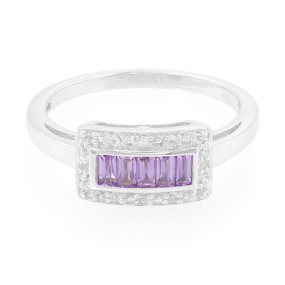 Anello in argento con Zaffiro Ceylon Porpora (non riscaldato)