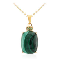 Collana in argento con Malachite