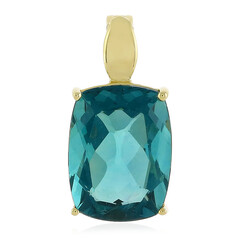 Ciondolo in oro con Fluorite Petrolio del Belgio