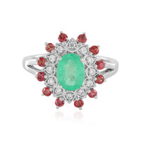 Anello in argento con Smeraldo Russo
