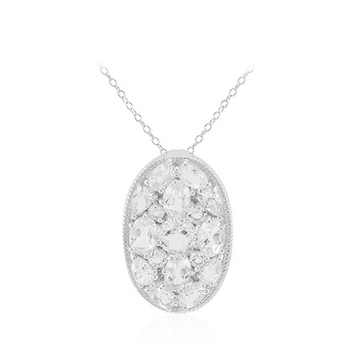Collana in argento con Topazio Bianco