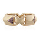 Anello placcato in oro con Rodolite