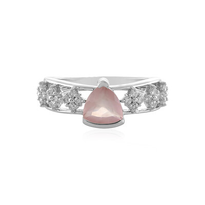 Anello in argento con Quarzo Rosa
