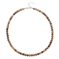 Collana in argento con Legno Fossile