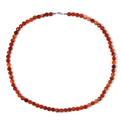 Collana in argento con Agata Lace Rossa