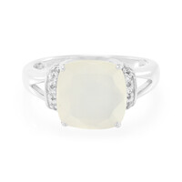 Anello in argento con Pietra di Luna Bianca