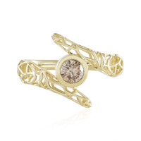 Anello in oro con Diamante Champagne I2 (Ornaments by de Melo)