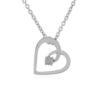 Collana in argento con Diamante I4 (J)