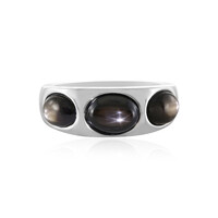 Anello in argento con Zaffiro Stellato Nero