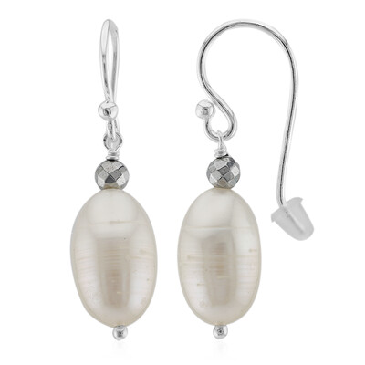 Orecchini in argento con Perla d'Acqua Dolce Bianca (TPC)