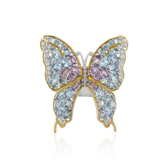 Anello in argento con Topazio Blu Cielo (Gems en Vogue)
