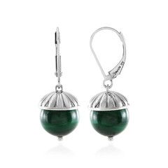 Orecchini in argento con Malachite