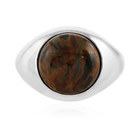 Anello in argento con Pietersite Dorata