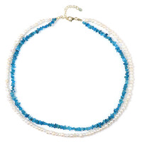 Collana in argento con Apatite Blu Neon