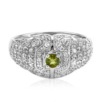 Anello placcato in platino con Tormalina Cuprian