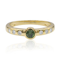 Anello in oro con Diamante Verde VS1