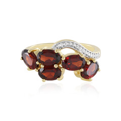 Anello in argento con Granato Mozambico