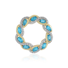 Ciondolo in argento con Apatite Blu Neon