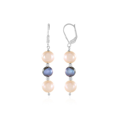Orecchini in argento con Perla Nera