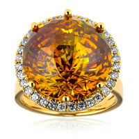 Anello in oro con Sfalerite (de Melo)