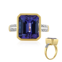 Anello in oro con Tanzanite AAA (AMAYANI)