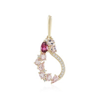 Ciondolo in oro con Tormalina Rosa Nigeriana (Adela Gold)