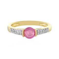 Anello in argento con Zaffiro Rosa del Madagascar