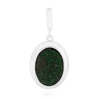 Ciondolo in argento con Uvarovite