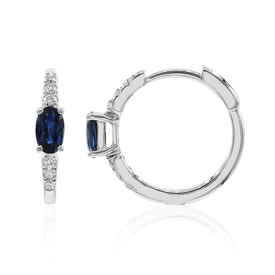 Orecchini in oro con Zaffiro Ceylon Blu